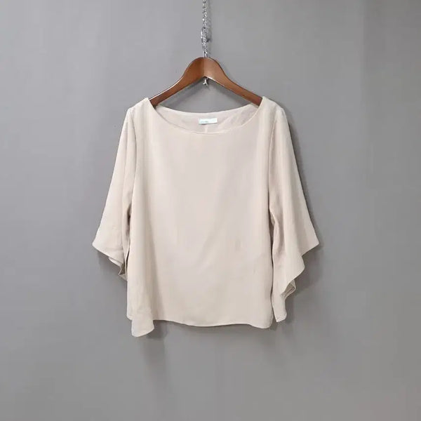 [BUNJANG] Style Deli Beige Flared Sleeve Blouse / 스타일DELI 베이지색 나팔트임 소매 블라우스