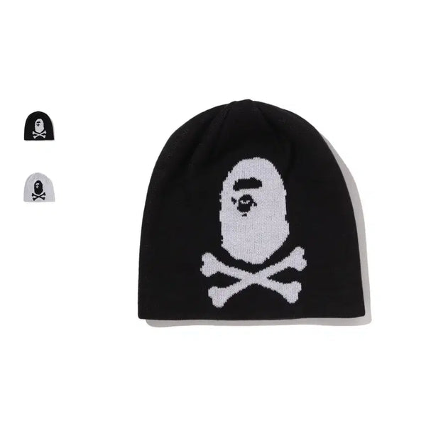 [BUNJANG] BAPE Crossbone Knit Beanie / 베이프 에이프 크로스본 니트 비니
