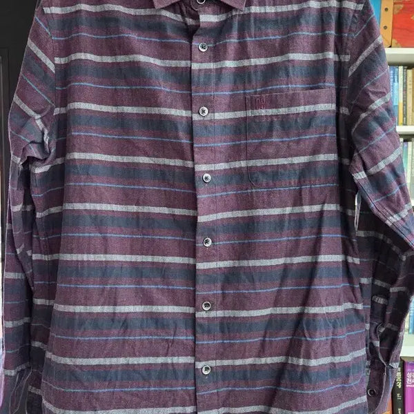 [BUNJANG] DAKS Purple Stripe Shirt Size 105 / 닥스 셔츠