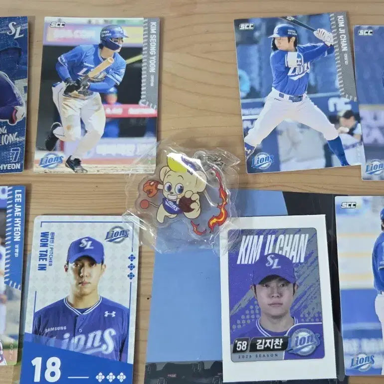 [BUNJANG] Samsung Lions Player Cards and Keychain Bundle / 삼성 라이온즈 선수 카드 (키링 포함)