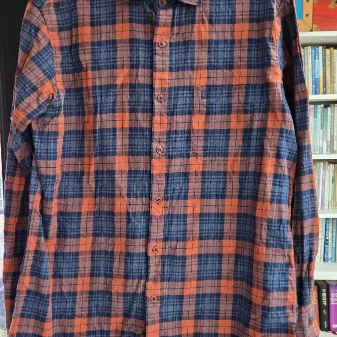 [BUNJANG] DAKS Orange Check Shirt / 닥스 셔츠