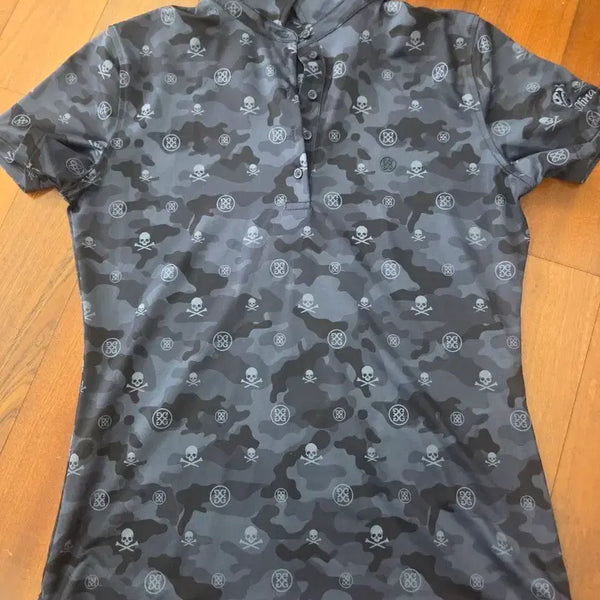 [BUNJANG] G/FORE Camo Pattern Skull Short Sleeve Golf Wear / G/FORE 카모 패턴 스컬 반팔 골프웨어