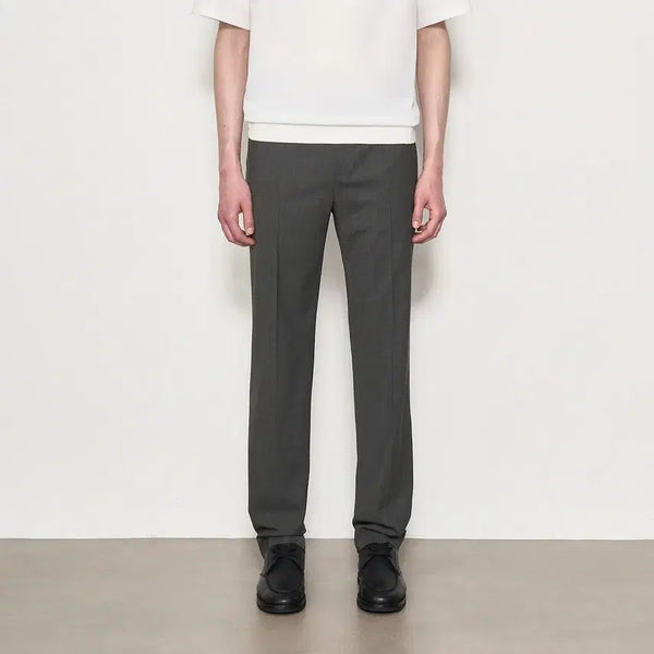 [BUNJANG] Time Homme Wool Blend Pintuck Straight Pants / 타임 옴므 울 블렌드 핀턱 스트레이트 팬츠