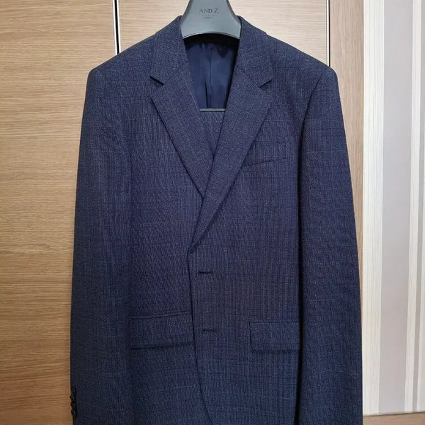 [BUNJANG] ANDZ Navy Check Pattern Suit (Jacket & Pants) / ANDZ 정장 수트