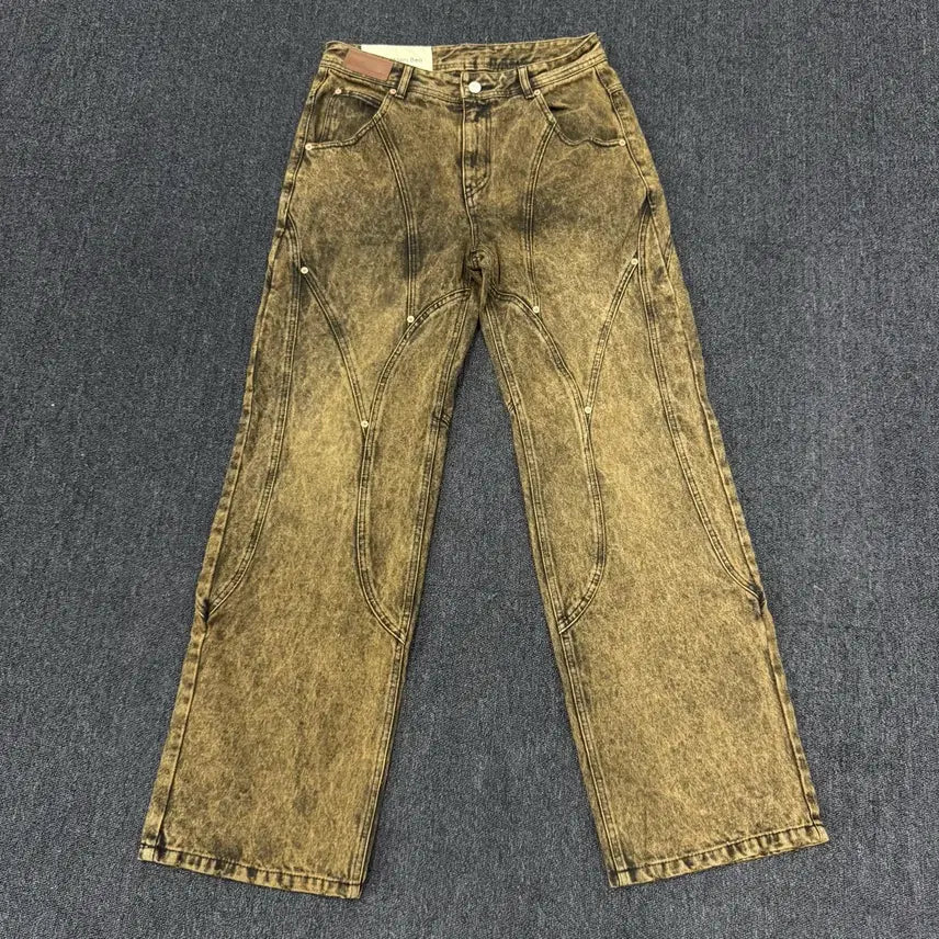 [BUNJANG] Andersson Bell Brick Curve Panel Wide Denim Pants / 앤더슨벨 브릭 커브 패널 와이드 데님팬츠