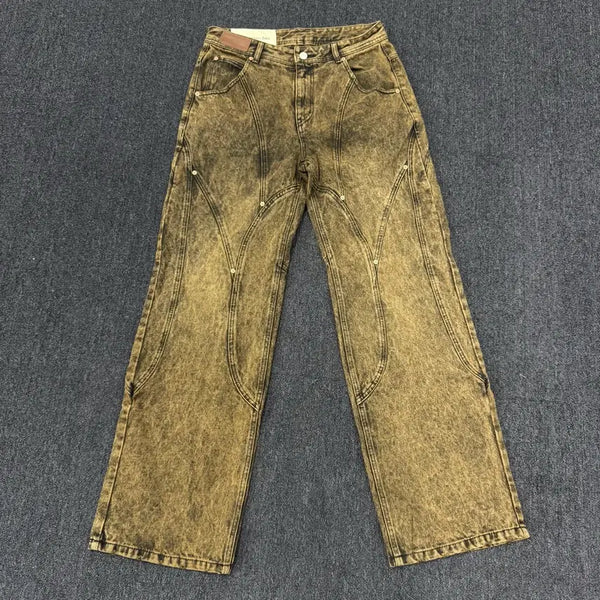 [BUNJANG] Andersson Bell Brick Curve Panel Wide Denim Pants / 앤더슨벨 브릭 커브 패널 와이드 데님팬츠
