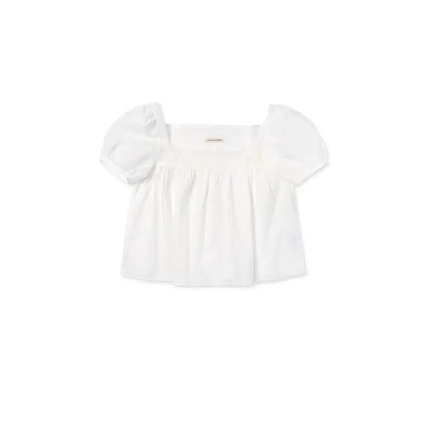 [BUNJANG] Without Summer Rose Square Blouse / 위드아웃썸머 블라우스