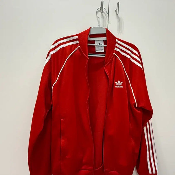 [BUNJANG] Adidas Track Top Jacket Red (L) / 아디다스 져지 트랙탑 자켓 레드(L)
