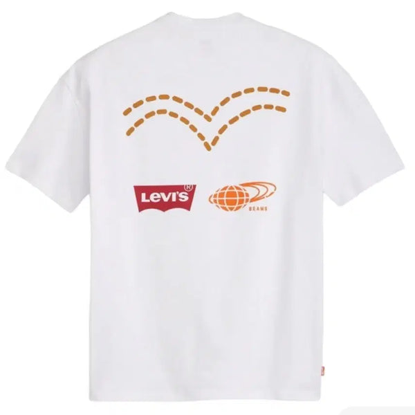 [BUNJANG] Levi's x BEAMS Collaboration Short Sleeve T-Shirt / 리바이스 X 빔즈 콜라보 반팔 티셔츠 화이트