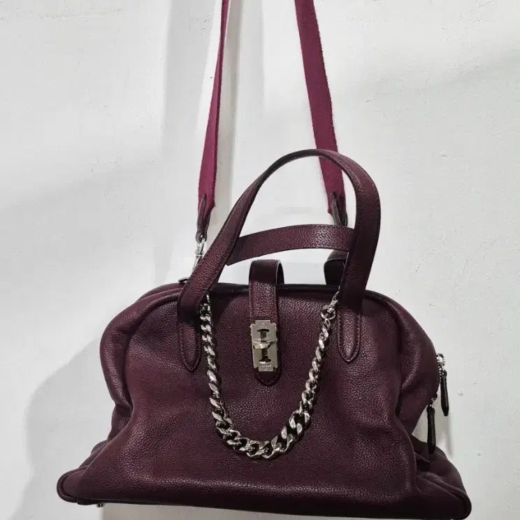 [BUNJANG] Brunck Shoulder/Tote Bag Burgundy / 분크 숄더겸 토드백 버건디