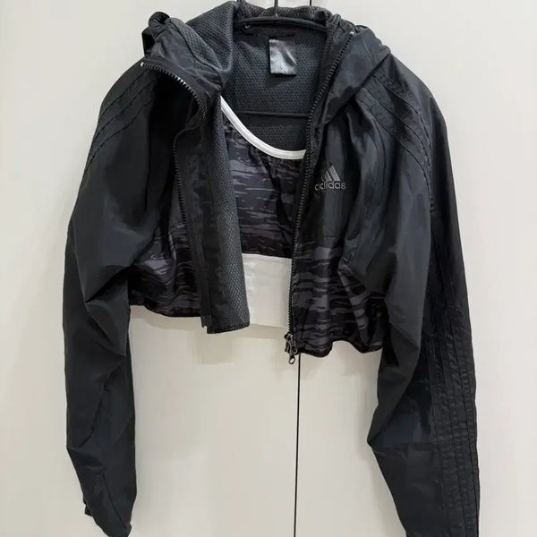 [BUNJANG] Adidas Sports Bra Top and Windbreaker Set / 아디다스 브라탑 바람막이 셋업