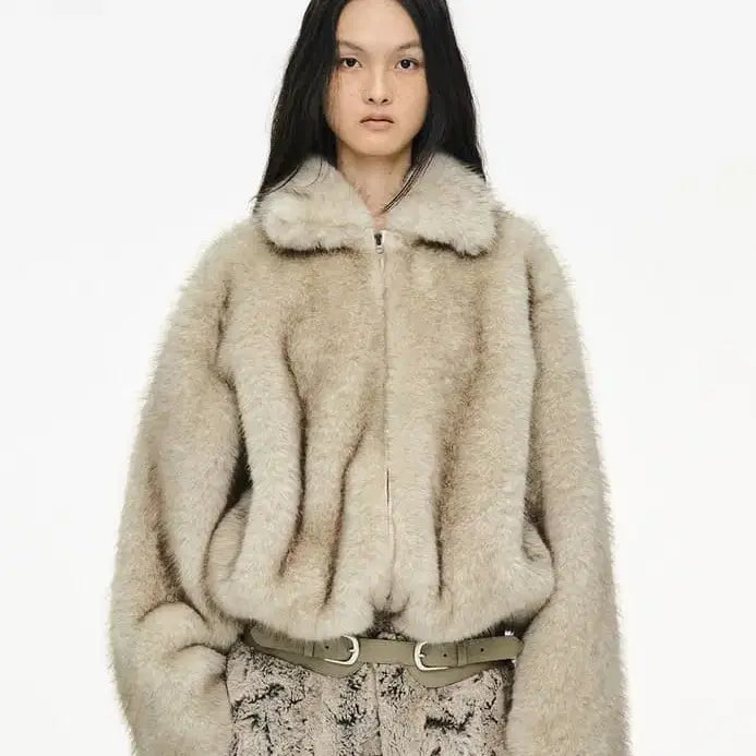 [BUNJANG] Cerric Brushed Fur Jacket / Cerric Brushed Fur Jacket 세릭 퍼 자켓