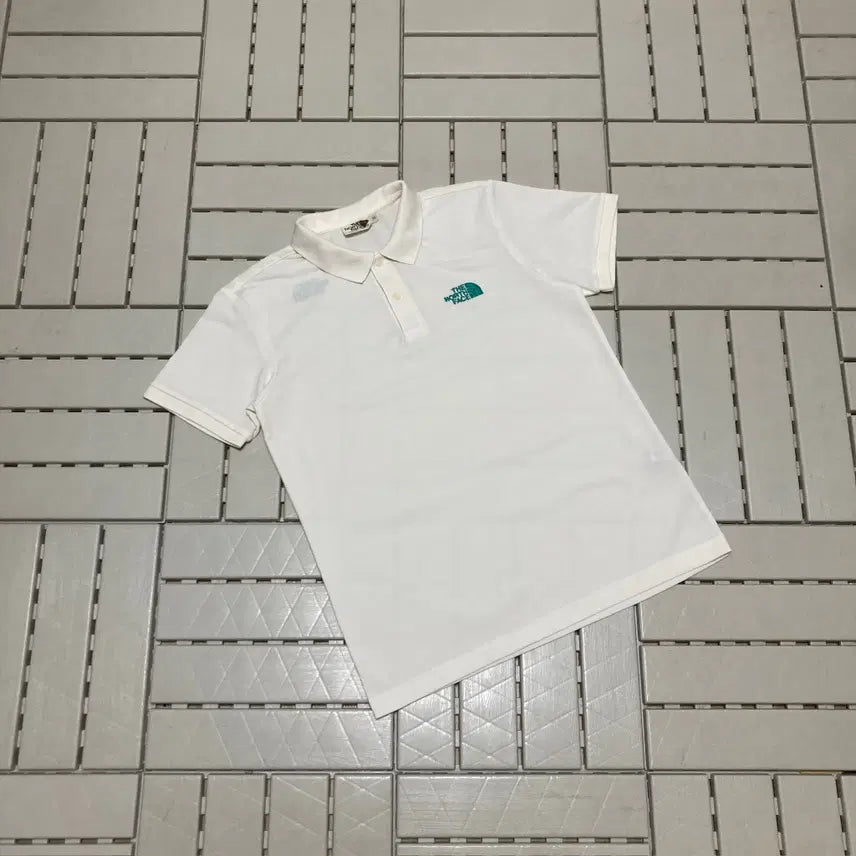[BUNJANG] The North Face Logo Embroidered Polo Shirt White / [95]노스페이스 로고 자수 카라티 화이트 0679
