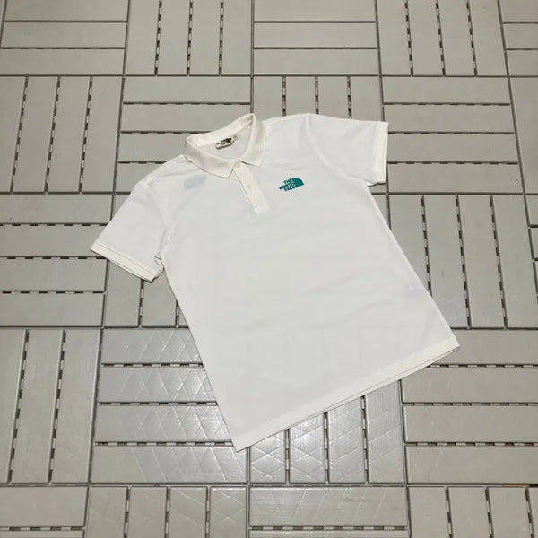 [BUNJANG] The North Face Logo Embroidered Polo Shirt White / [95]노스페이스 로고 자수 카라티 화이트 0679