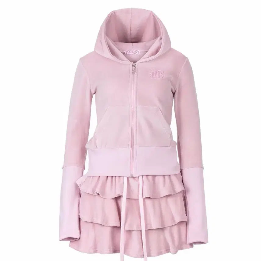 [BUNJANG] Baby Metal Club Pink Velvet Setup Skirt Set / 베메클 핑크 벨벳 셋업 베이베메탈클럽
