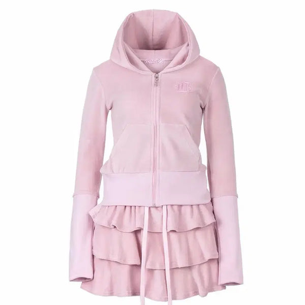 [BUNJANG] Baby Metal Club Pink Velvet Setup Skirt Set / 베메클 핑크 벨벳 셋업 베이베메탈클럽