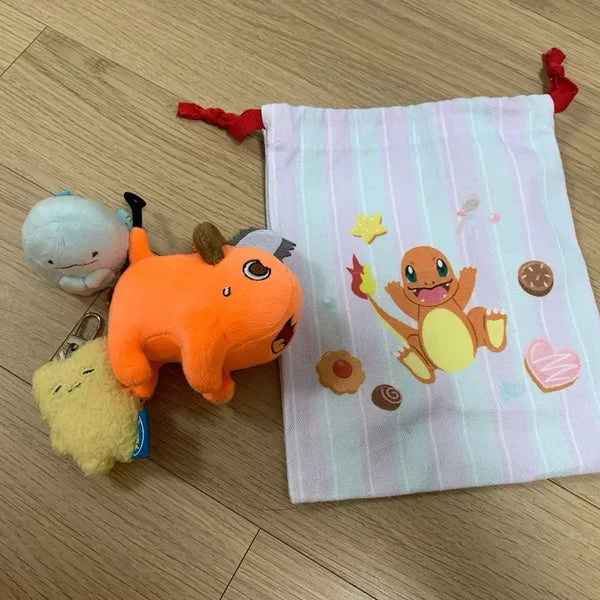 [BUNJANG] Pokemon Charmander Pouch, Chainsaw Man Pochita Keyring, Sumikko Gurashi Butter-kun Plush Bundle / 포켓몬 파이리 파우치 체인소맨 포치타 키링 스밋코구라시 인형 버터군 일괄 나눔합니다
