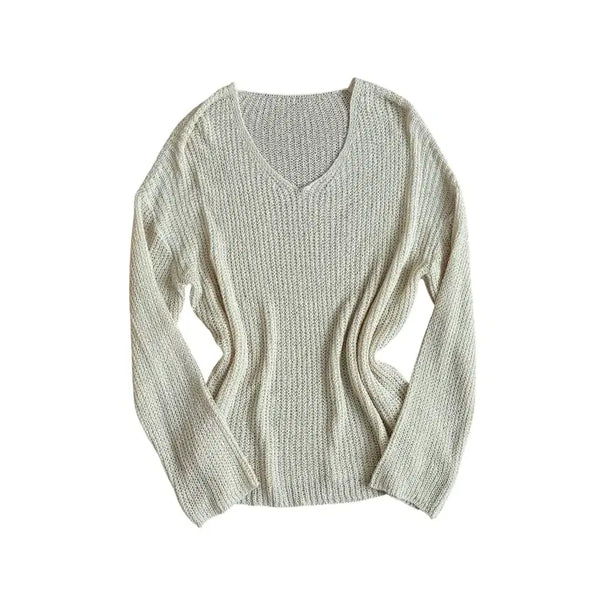 [BUNJANG] Vintage Mesh V-Neck Long Sleeve Top / Vintage 그물 브이넥 긴팔 T