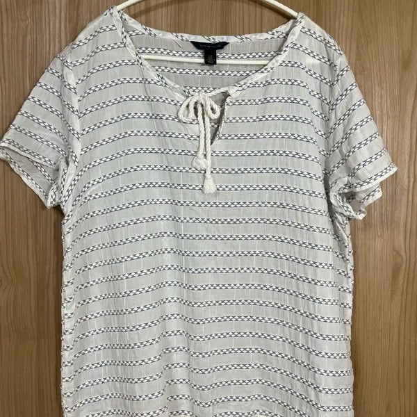 [BUNJANG] Tommy Hilfiger Striped Short Sleeve T-Shirt / 타미힐피거 스트라이프 반팔