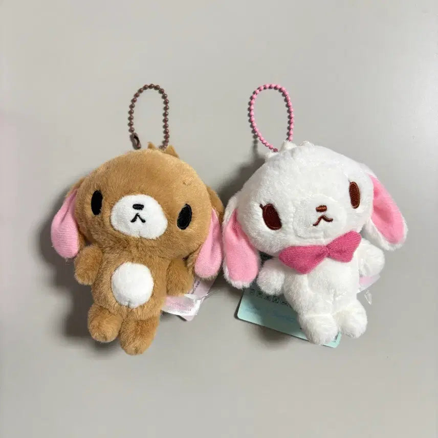 [BUNJANG] Sanrio Sugarbunnies Plush Keychain 10cm - Kurousa / Shirousa / 정품 산리오 슈가바니즈 인형키링 10cm_쿠로우사/시로우사
