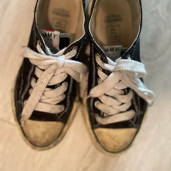 [BUNJANG] Maison Mihara Yasuhiro Peterson VL OG Sole Canvas Low Top Sneakers Black EU 43 / 미하라야스히로 피터슨 23 OG 솔 다이드 캔버스 로우탑 43 박스o