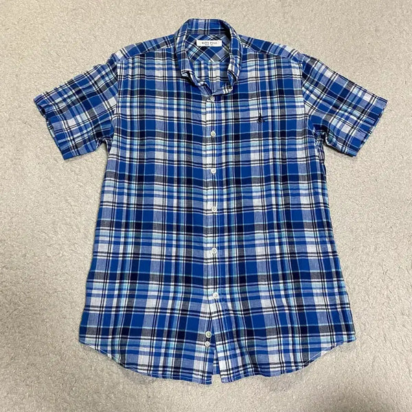 [BUNJANG] Beanpole Short-Sleeve Check Shirt / 빈폴 반팔 셔츠 체크 100