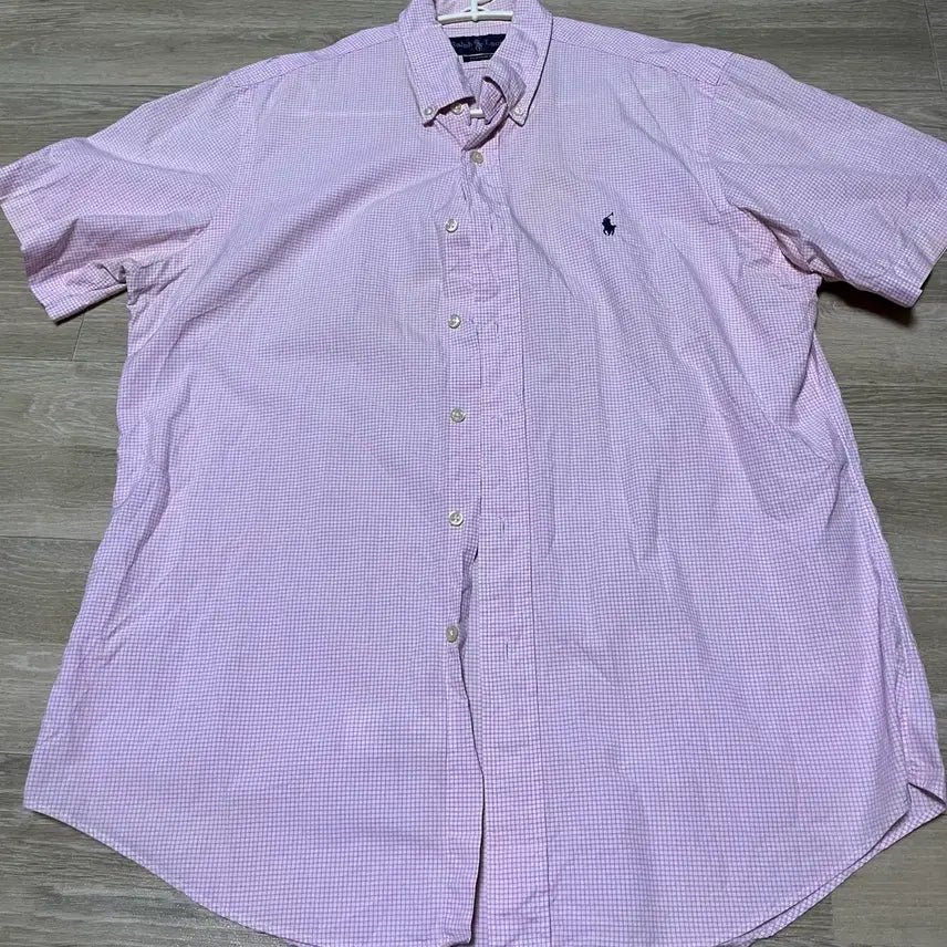 [BUNJANG] Polo Ralph Lauren Pink Check Short Sleeve Shirt XL / 폴로 랄프로렌 반팔셔츠