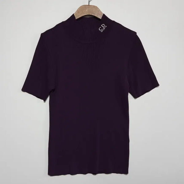 [BUNJANG] Christian Dior Sports 90s Ribbed Short Sleeve Knit / 90년대 크리스찬 디올 스포츠 골지 반팔 니트