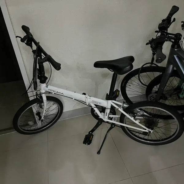 [BUNJANG] Titicaca Folding Bicycle - White / 티티카카 폴딩 자전거 화이트