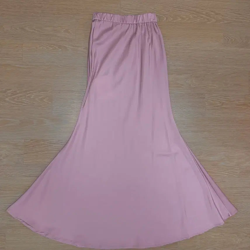 [BUNJANG] Satin Mermaid Long Skirt Pink S / (택 있는 새상품)새틴 머메이드 롱 스커트 핑크 S