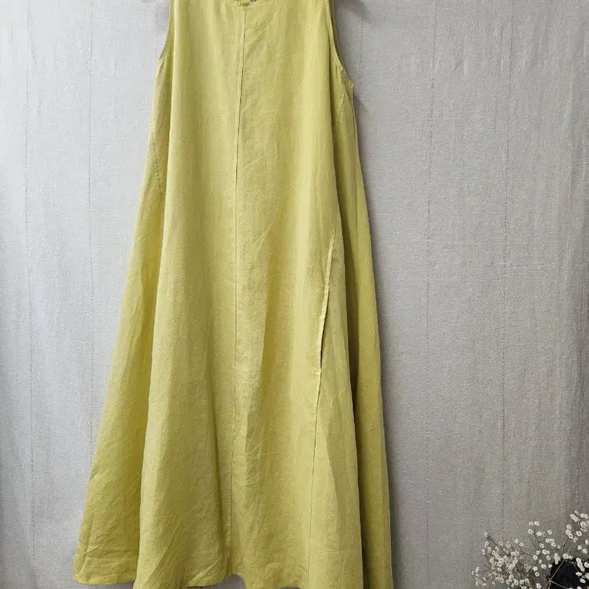 [BUNJANG] Mol Gum Linen Flare Long Dress (Free Size) / mol gum 마100 플레어롱원피스  ~77초