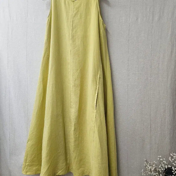 [BUNJANG] Mol Gum Linen Flare Long Dress (Free Size) / mol gum 마100 플레어롱원피스  ~77초
