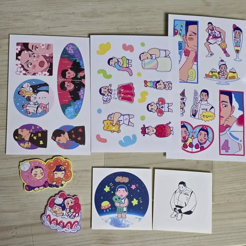 [BUNJANG] Slam Dunk Sanwang & Woomyung Unofficial Goods Stickers Bundle Set / 슬램덩크 산왕&우명 비공식 굿즈 스티커