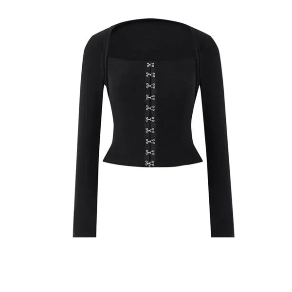 [BUNJANG] Not Your Roses Hook Corset Top / 낫유어로즈 후크 코르셋 탑