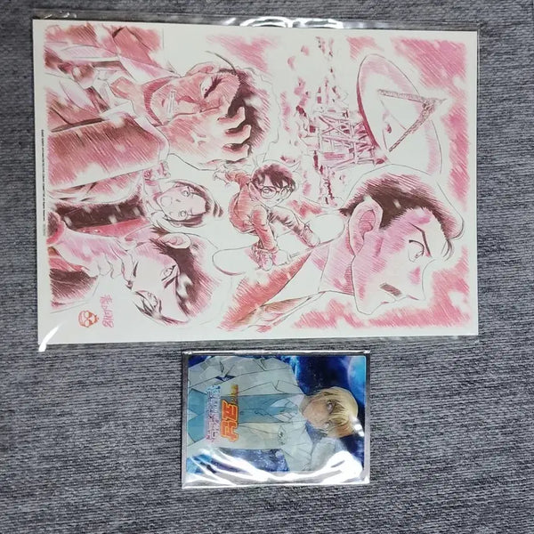 [BUNJANG] Detective Conan Halloween's Bride Furuya Rei Lenticular Card & Mini Original Art Poster Bundle / 코난 영화 특전