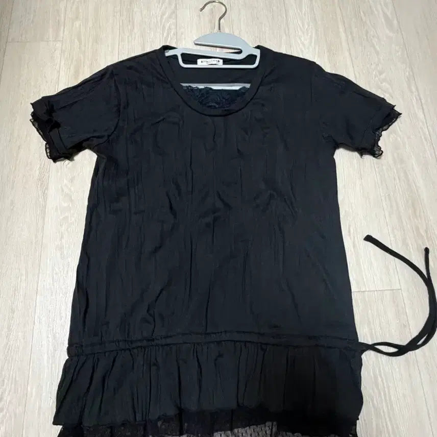 [BUNJANG] Vintage Lace Layered Short Sleeve T-Shirt / 빈티지 반팔 티