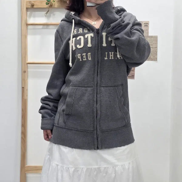 [BUNJANG] Abercrombie & Fitch Grey Hoodie Zip-Up (Size M) / [프립]M/아베크롬비 후드 집업 그레이