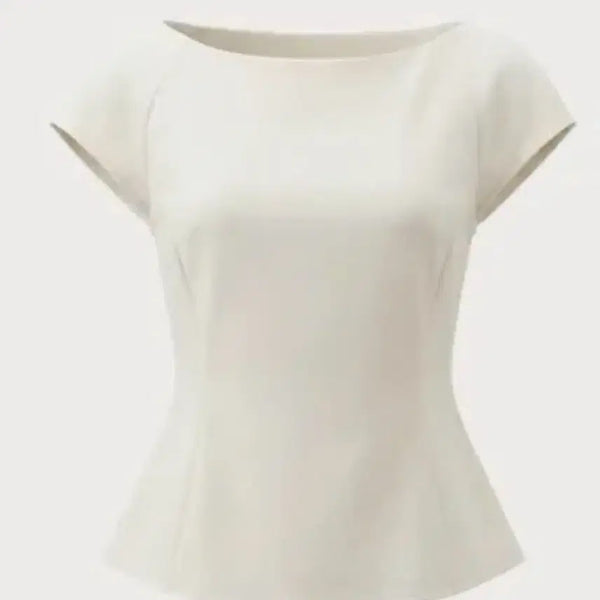 [BUNJANG] Boat Neck Cap Sleeve Blouse / 제작 보트넥 캡소매 블라우스