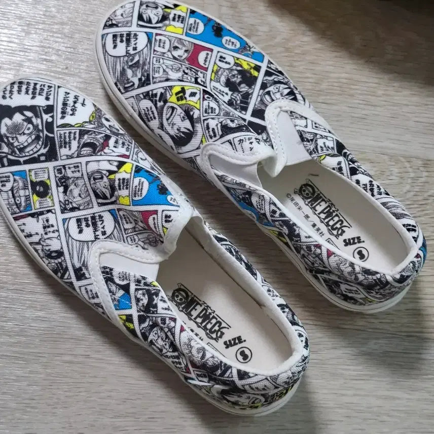 [BUNJANG] One Piece Slip-On Shoes / 원피스 만화 슬립온 슈즈