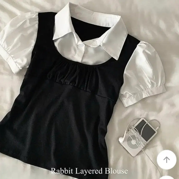 [BUNJANG] Layered Blouse / 레이어드 블라우스