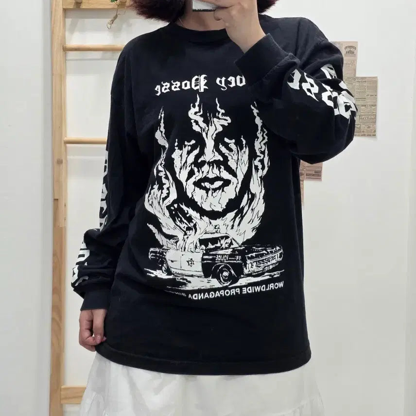 [BUNJANG] Obey Posse Graphic Long Sleeve T-Shirt - M / [프립]M/오베이 (Obey) Posse 그래픽 롱슬리브 긴팔 티셔츠