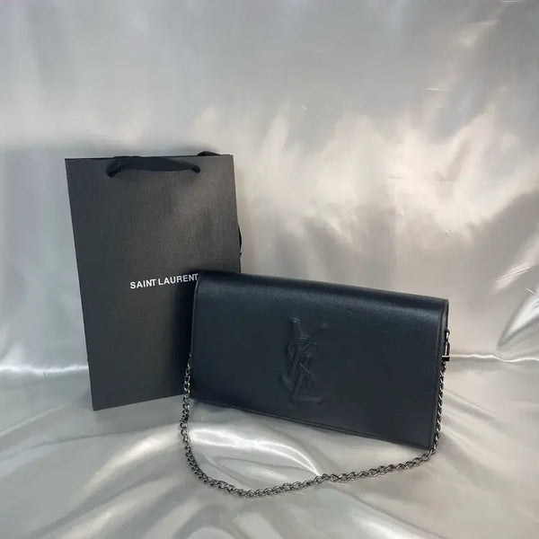 [BUNJANG] Yves Saint Laurent YSL Chain Shoulder Bag Black with Inner Bag / 입생로랑 YSL 체인 숄더백 블랙 +이너백 포함