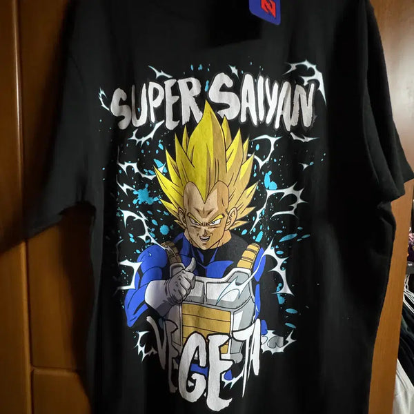 [BUNJANG] Dragon Ball Z Super Saiyan Vegeta Licensed T-Shirt (L) / 드래곤볼Z 슈퍼 사이어인 베지터 정품 (라이센스) 티셔츠 팝니다