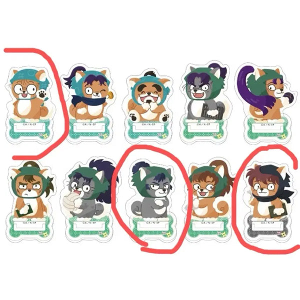 [BUNJANG] Nintama Rantarou Kemama Tome Saburo Doi Hansuke Animal Acrylic Stand Bundle Set / 일괄) 닌타마 닌자보이 란타로 케마 토메사부로 도이 한스케 동물 포제 아크릴 스탠드