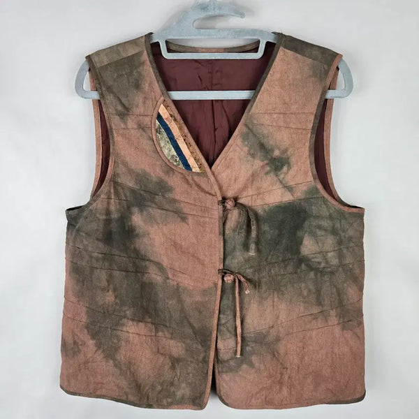 [BUNJANG] Women's F Size Tie-Dye Modern Hanbok Vest Spring/Autumn / [무료배송]여성 F 나염 개량한복 생활한복 조끼 춘추용