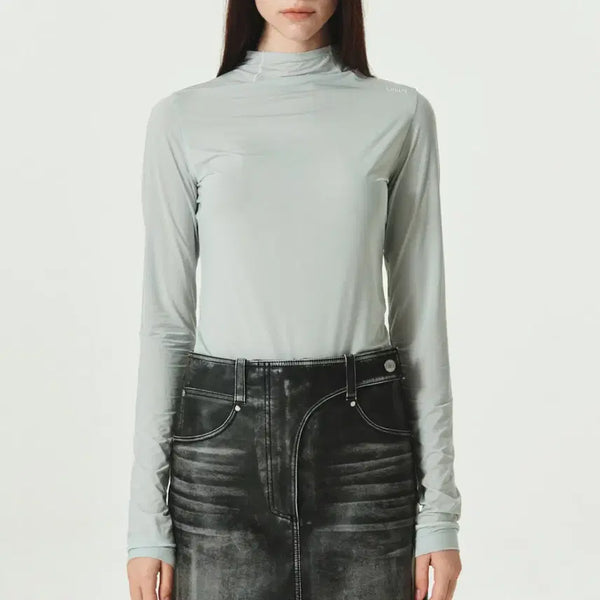 [BUNJANG] Matin Kim Half Neck Light Long Sleeve Top / 마뗑킴 킴마틴 하프넥 라이트 롱 슬리브 탑 새상품 긴팔 티셔츠