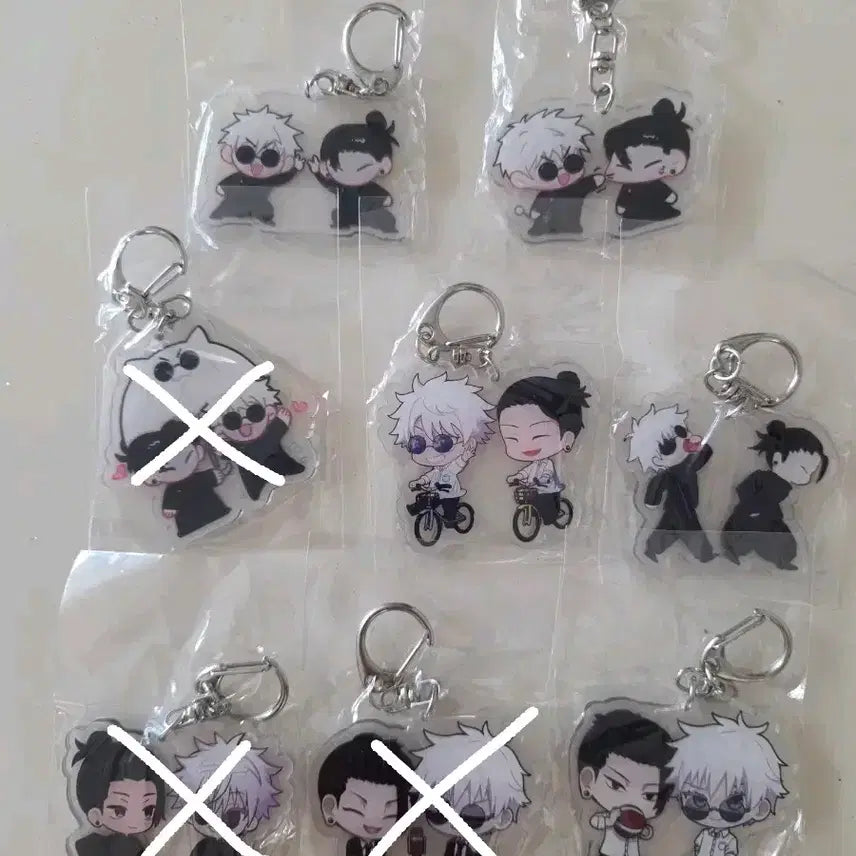 [BUNJANG] Gojo & Geto Jujutsu Kaisen Acrylic Keychain / 수량5개] 회옥옥절 청춘 가득한 고죠 게토 주술회전 아크릴 키링 비공굿