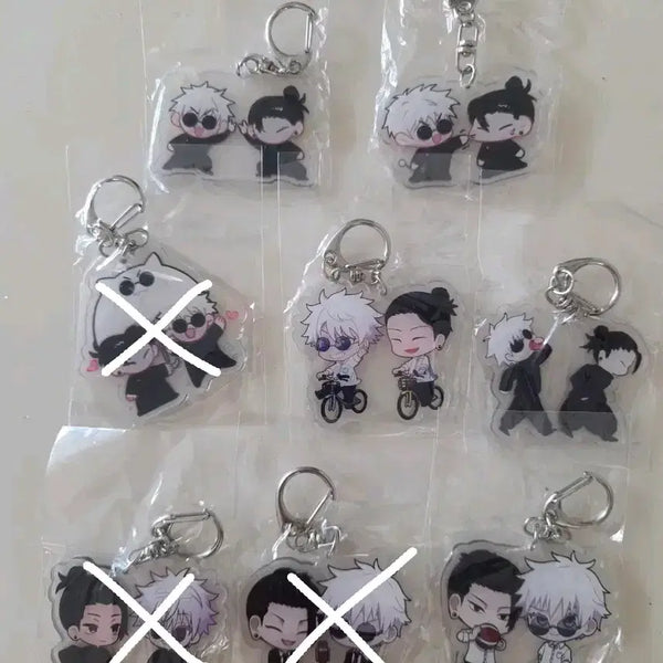 [BUNJANG] Gojo & Geto Jujutsu Kaisen Acrylic Keychain / 수량5개] 회옥옥절 청춘 가득한 고죠 게토 주술회전 아크릴 키링 비공굿