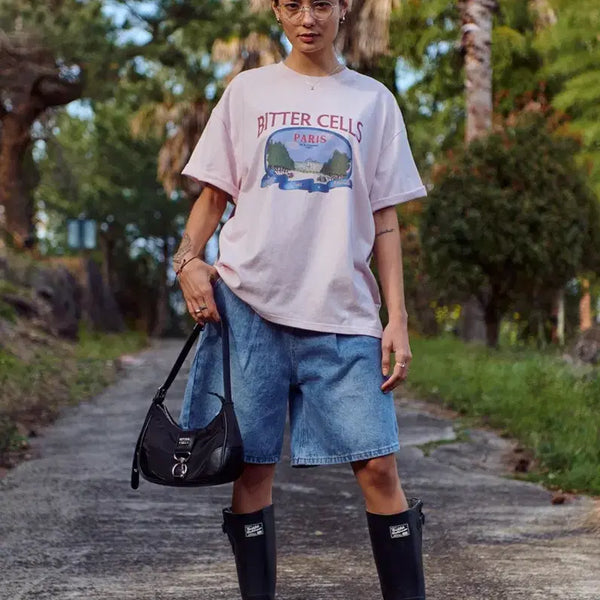 [BUNJANG] Bittercells Palace Tee - Light Pink / [비터셀즈] 팰리스 반팔 티 라이트핑크 2 Palace Tee-Light Pink