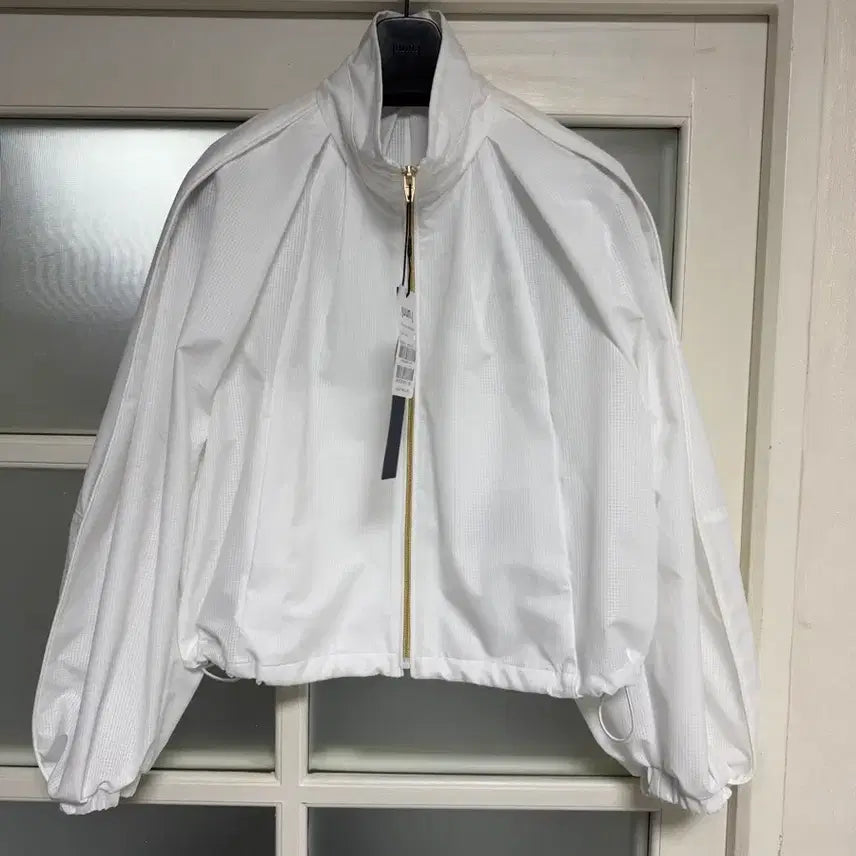 [BUNJANG] Juun.J Women's 25SS Volume Sleeve Zip-Up Jumper - White / 준지 여성 25ss 볼륨 슬리브 집업 점퍼 - 화이트